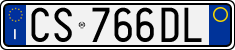 License plate of Italy, Cars (1994 year series)