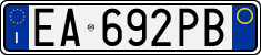 License plate of Italy, Cars (1994 year series)