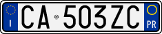 License plate of Italy, Cars (1994 year series)