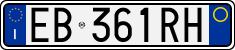 License plate of Italy, Cars (1994 year series)