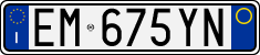 License plate of Italy, Cars (1994 year series)