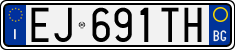 License plate of Italy, Cars (1994 year series)