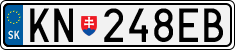 License plate of Slovakia, Cars