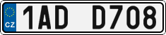License plate of the Czech Republic, Cars (2001)