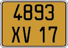 French license plate, FNI