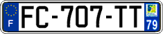 French license plate, SIV (ordinary)