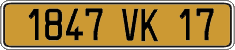 French license plate, FNI