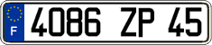 French license plate, FNI