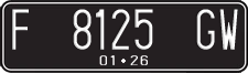 License plate of Indonesia, Regular plates