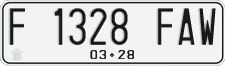 License plate of Indonesia, Regular plates