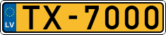 License plate of Latvia, Taxi