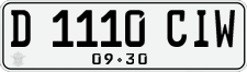 License plate of Indonesia, Regular plates