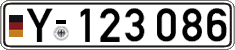 German license plate, Military