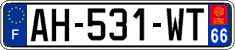 French license plate, SIV (ordinary)