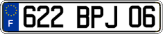 French license plate, FNI
