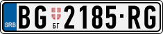 License plate of Serbia, Cars