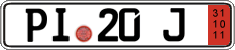 German license plate, Export transit plates