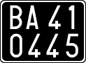 License plate of Italy, Cars (1927 year series)