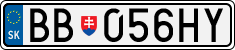 License plate of Slovakia, Cars