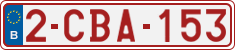 License plate of Belgium, Regular plates (2010)