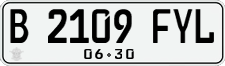 License plate of Indonesia, Regular plates