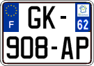 French license plate, SIV (ordinary)