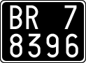 License plate of Italy, Cars (1927 year series)