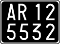 License plate of Italy, Cars (1927 year series)