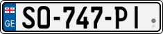 License plate of Georgia, Cars (2014)