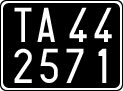 License plate of Italy, Cars (1927 year series)