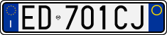 License plate of Italy, Cars (1994 year series)