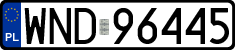 License plates of Poland, Regular car plates