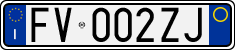 License plate of Italy, Cars (1994 year series)