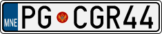 License plate of Montenegro, Vanity Plates