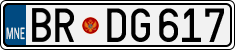 License plate of Montenegro, Cars