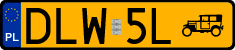 License plates of Poland, Oldtimers