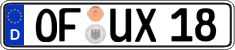 German license plate, Regular plates