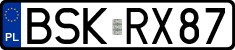 License plates of Poland, Regular car plates