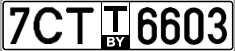 License plate Belarus, Transit plates (2004)