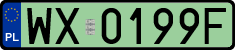 License plates of Poland, Electric vehicles