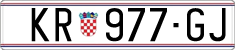 License plate of Croatia, Regular plates