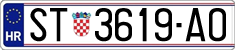 License plate of Croatia, Regular plates