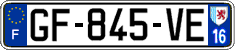 French license plate, SIV (ordinary)