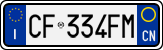 License plate of Italy, Cars (1994 year series)