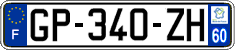 French license plate, SIV (ordinary)