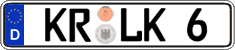 German license plate, Regular plates