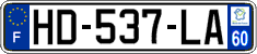 French license plate, SIV (ordinary)