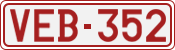 License plate of Belgium, 1951 year system
