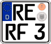 German license plate, Regular plates