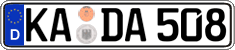 German license plate, Regular plates